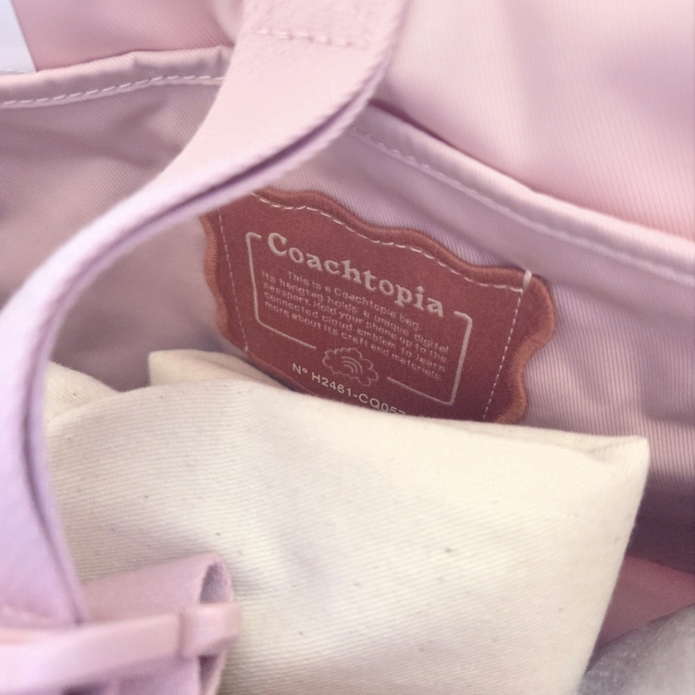 NWT Coach Coachtopia Loop Wavy Tote Bag - Whisper Pink - Picture 8 of 10